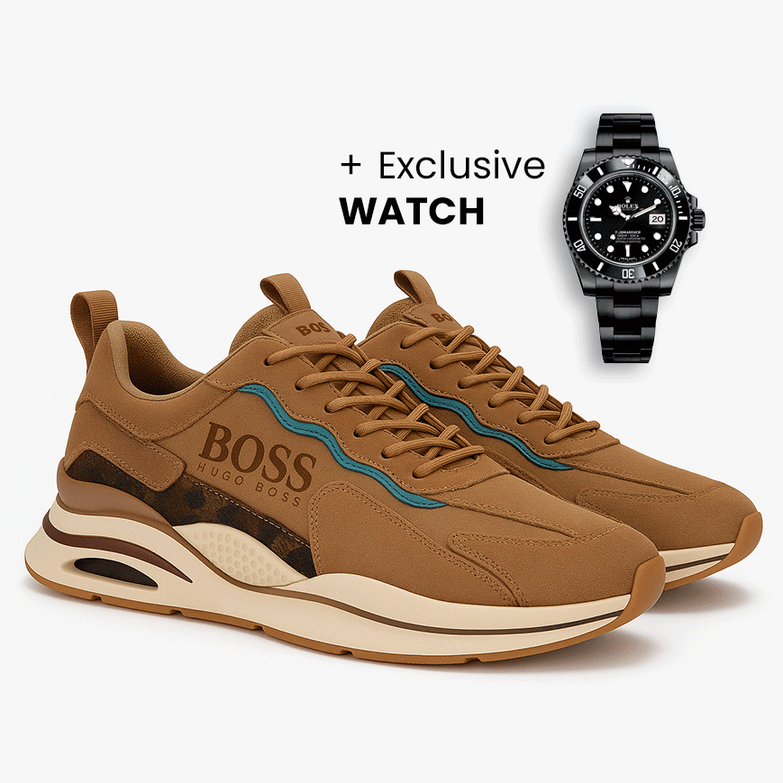 Premium Men’s Sneakers Βоƨƨ Essential + Free Classic Watch