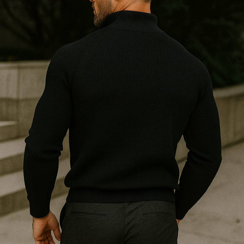 Zipped Collar Sweater R&L + Free Watch